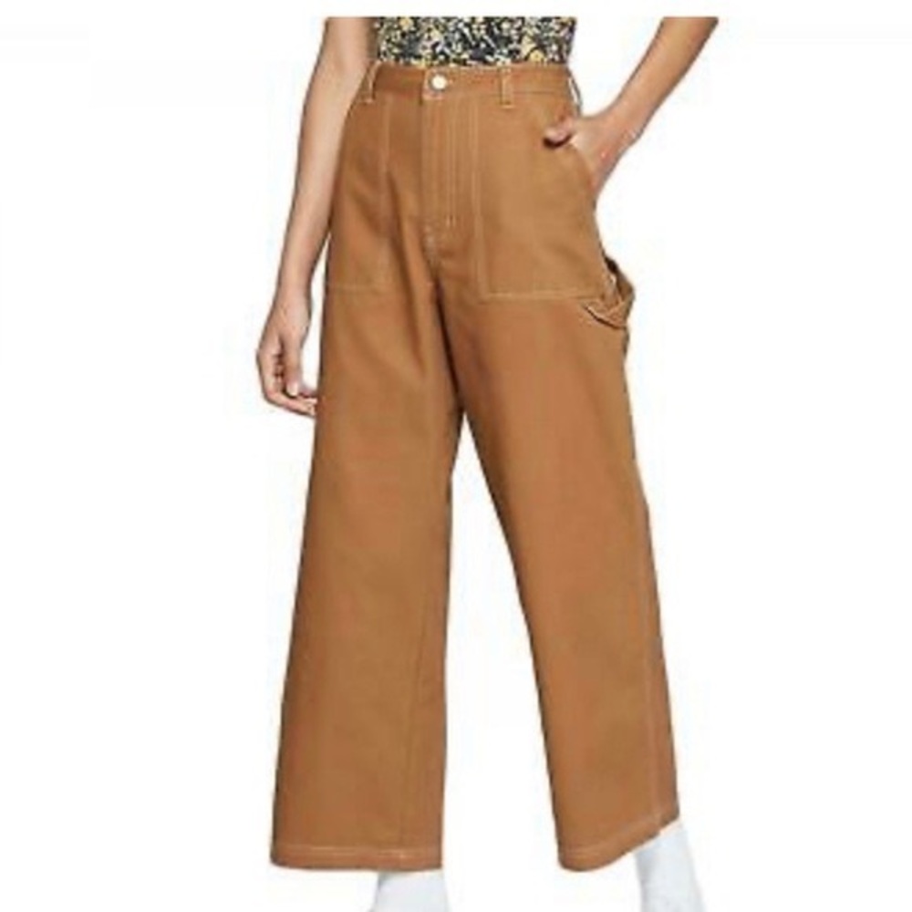 Wild Fable high waisted Wide leg brown Carpenter Pants sz 2